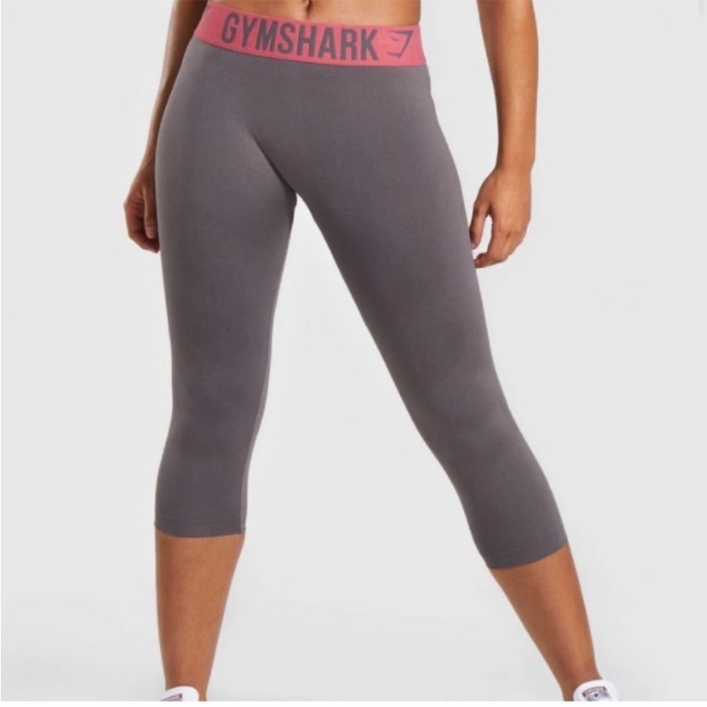 Gymshark Fit Cropped Leggings Slate Lavender Rose Slate